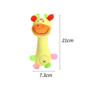 Cute Pet Dog Cat Plush Squeak Sound Dog Toys Funny Fleece Durability Chew Molar Toy Fit for All Pets Elephant Duck Pig