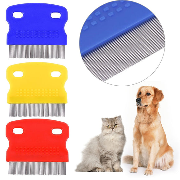 1Pcs Stainless Steel Tooth Tear Eye Care Stain Remover Comb Dogs Hair Rake Random Color