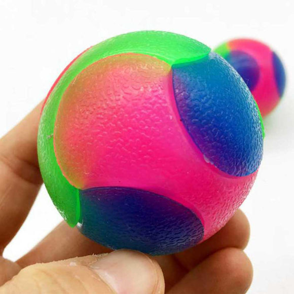 Rubber Dog Toy Bite Resistant Glowing Elastic Dog Ball Durable Flashing Molar  Pet Rubber Chew Toy Pet Rubber Chew ball