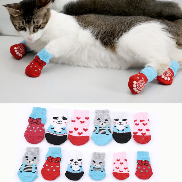 Pet Dog Puppy Cat Shoes Slippers Non-Slip Socks Pet Cute Indoor for Small Dogs Cats Snow Boots Socks pet supplies
