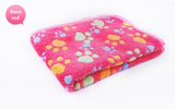 3 Colors  40x60cm 75x50cm  Cute Floral Pet Sleep Warm Paw Print towl Dog Cat Puppy Fleece Soft Dog Blanket Pet Dog Beds Mat