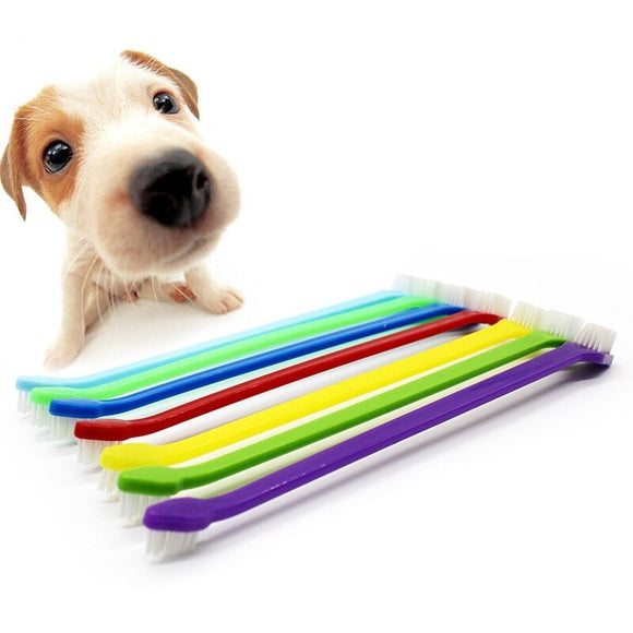 1pcs Random Color Pet Dog Cat Tooth Brush Teeth Care Home Dog Cleaning Supplies CRYXZ3