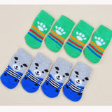 4Pcs Cute Puppy Dogs Pet Knits Socks Anti Slip Skid Bottom Puppy Accessories Hot Sale Inbentos Raros Para Perros