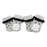 4Pcs/Set Warm Puppy Dog Shoes Soft Cotton Pet Knits Socks Cute Cartoon Anti Slip Skid Socks For Small Dogs Pet Products