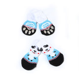 Winter Pet Dog Socks 4Pcs Cute Puppy Dogs Pet Knits Socks Thick warm Small Dogs Shoes Anti Slip Skid Bottom Dog Socks Booties
