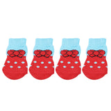 Pet Dog Puppy Cat Shoes Slippers Non-Slip Socks Pet Cute Indoor for Small Dogs Cats Snow Boots Socks pet supplies